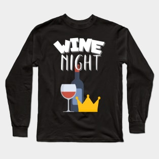 Wine night Long Sleeve T-Shirt